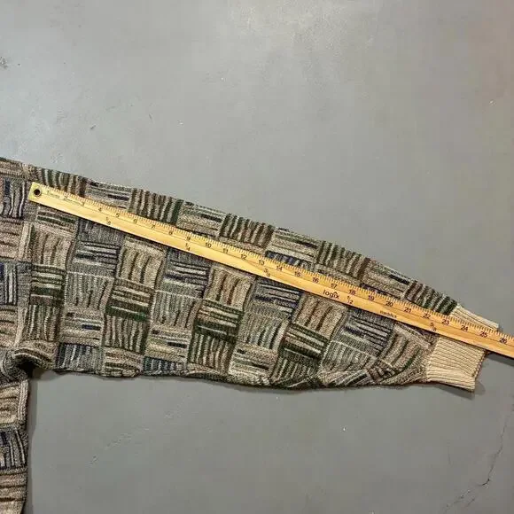 Vintage TSR Geometric Knit Abtract Earth Tone Sweater XL (Made in USA) - Picture 8 of 8